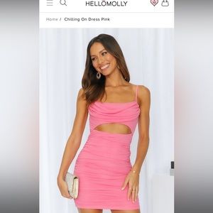 Pink cut out dress